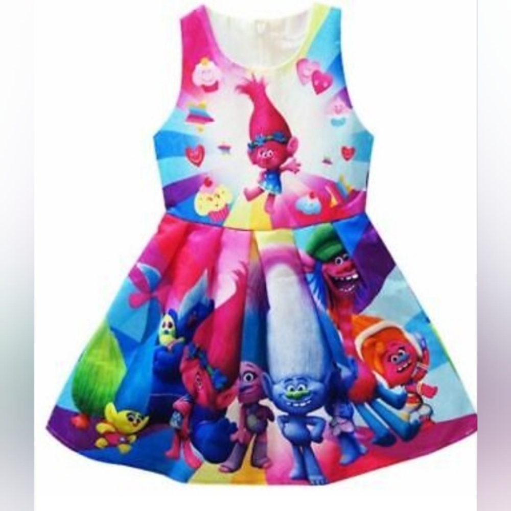 4T Disney Trolls Sleeveless Dress